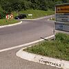 Der Kreisel, der Wollmatingen, Litzelstetten und Dettingen miteinander verbindet. Hier finden sich zwei Schriftzüge "Chemtrails".