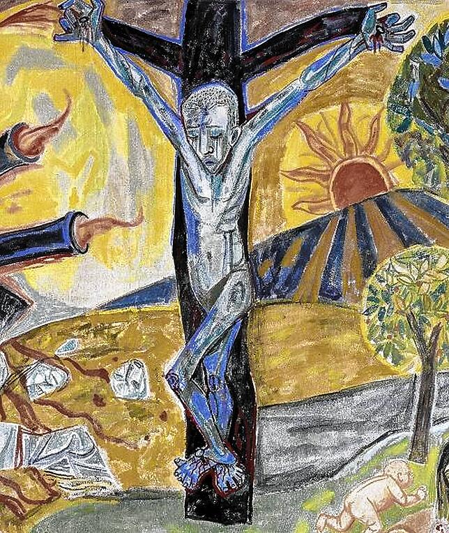 Bild 2: In Singen hängt das einzige erhaltene Wandbild von Otto Dix: Was sagt es über unsere Zeit?