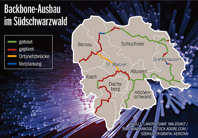 Die Gemeinde Schluchsee gehört zwar nicht zum Landkreis, wird aber ebenfalls an das Backbone angeschlossen. Im Südschwarzwald sollen die ...