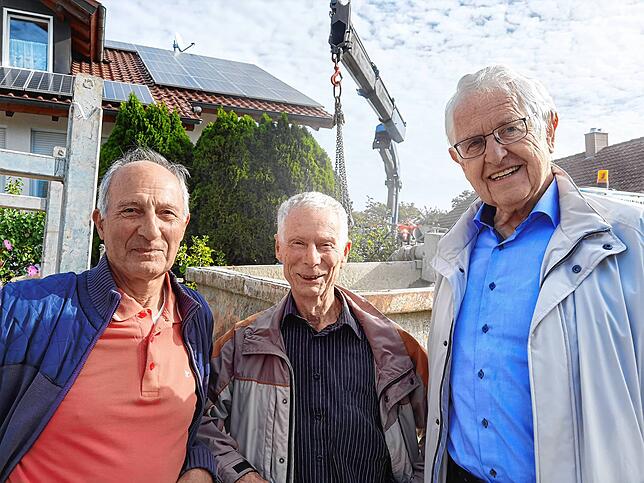 Die rührigen Mitglieder der Energiegruppe (von links): Willi Franz (77), Eckhard Kienscherf und Hermann Henseler (beide 84).