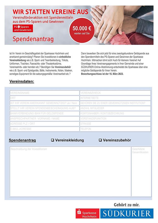 Vereinsförderaktion Vereinsförderaktion
