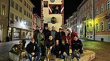 Ein Gemeinschaftswerk ist der neue Hansele-Brunnen. Daran mitgewirkt haben (von links) Joe Keller, Jürgen Amrein, Rita Amrein, ...