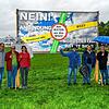 Protestplakat gegen die Anbindung von Nordstetten an die geplante Erweiterung der B523.Vlnr. Gerald Honold, Bernhard Schitta, Leana ...