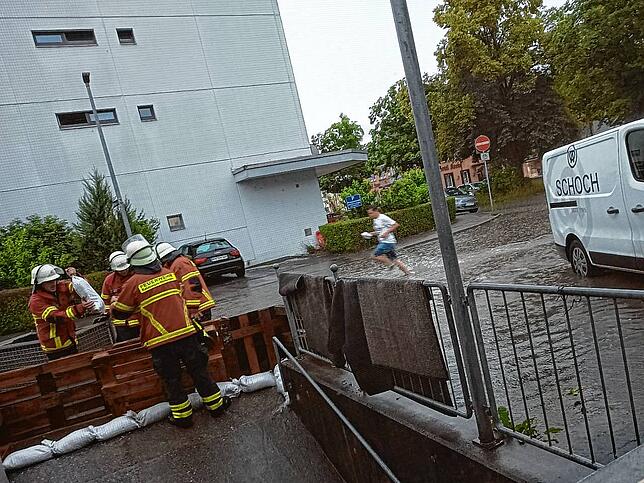 Auch in Rielasingen-Worblingen kämpfen die Menschen mit den Wassermassen.