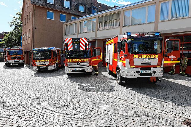 Bild 22: Die Feuerwehr Villingen demonstriert ihr Können bei der Hauptprobe