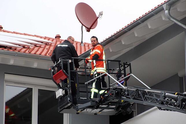 Bild 14: Bilder von der Drehleiter-Demonstration der Feuerwehr Blumberg