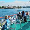 Zum Saisonstart der Bodensee-Schifffahrtsind am Donnerstagmorgen um 9 Uhr bereits 31 Fahrgäste in Lindau an Bord der &bdquo;Austria&ldquo;.