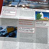 Prospekt der Befürworter der Südumfahrung, das vor dem Bürgerentscheid verteilt wurde.
