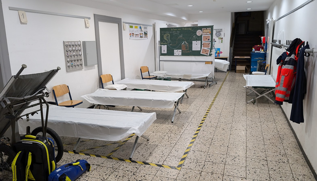 Der DRK-Kreisverband hat seine Nothilfestelle in der Heinrich-Hansjakob-Schule in Waldshut aufgebaut.