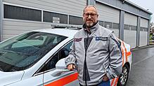 Sascha Schmadel leitet die Rettungswache der Johanniter in Friedrichshafen.