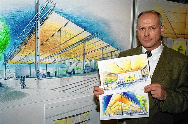 Im September 1998 stellte Josef Wund seine Zeichnungen und Pläne vom Bau des Deutschen Pavillons bei der Weltausstellung Expo 2000 in ...