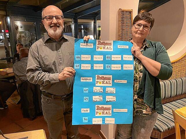 Auslosung: Der Integrationsbeauftrage des Bezirks Hochrhein, Andreas Kornprobst aus Rheinfelden, zog im Beisein von Pokalspielleiterin ...