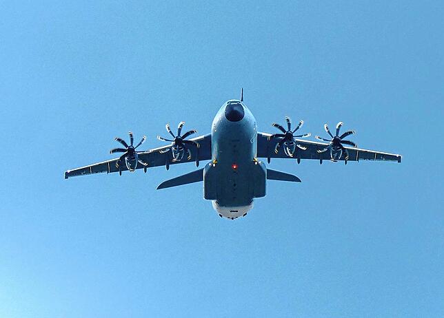 Die Überflüge des Transportflugzeuges A 400M gehörte zu den vielen Highlights