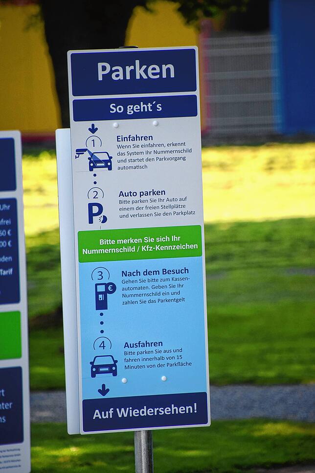 Dieses Schild erklärt, wie alles funktioniert.