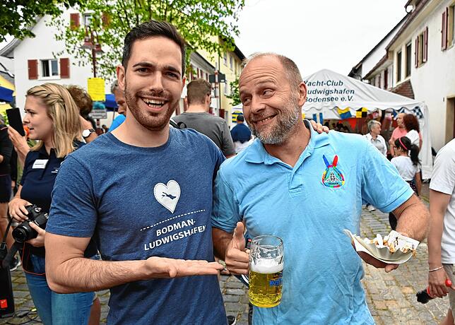 Bürgermeister Christoph Stolz und Seehasen-Zunftmeister Oliver Thum