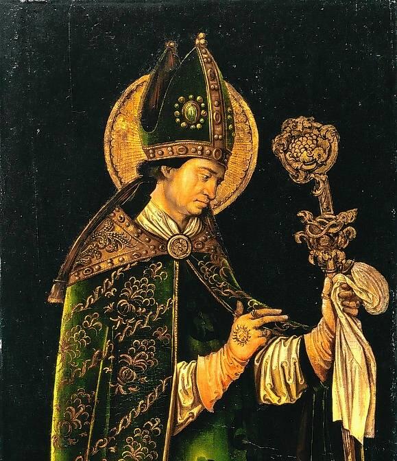 Der Heilige Valentin in der Darstellung des Renaissance-Malers Leonhard Beck.