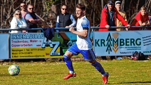 Robin Trisner steuerte zwei Tore zum deutlichen 6:1-Erfolg des SV Orsingen-Nenzingen gegen Aufsteiger TuS Immenstaad bei.