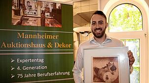 Charles Bamberger junior vom Mannheimer Auktionshaus zeigt eine Lithographie von Horst Janssen, einem der herausragendsten und ...