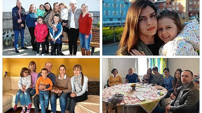 Ukrainer aus Kiew, Lemberg, Charkiw und Odessa: Sie haben mehrere tausend Kilometer hinter sich gebracht und sind nun vorerst in ...