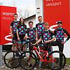 Startbereit: Das neugegründete Mountainbike-Team "Orbea Serpentine Velosport" mit (von links) Miron Lipp, Finja Lipp, Luis Walbröhl, ...