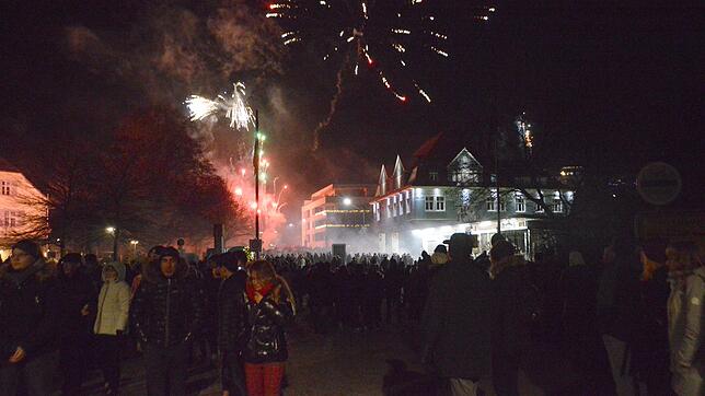 Für viele ist das große Feuerwerk der beiden Rheinfelden ein Muss, einige Besucher kamen zum ersten Mal.