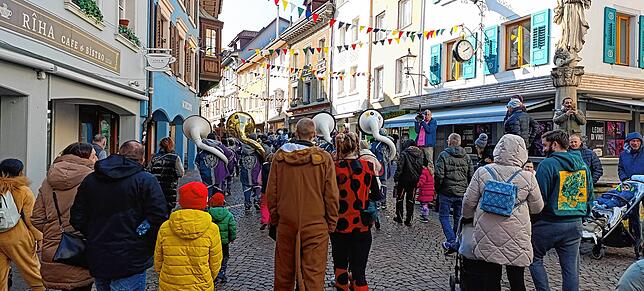 Bild 4: Der große Fasnetsumzug in Tiengen im strahlenden Sonnenschein - hier die schönsten Einblicke
