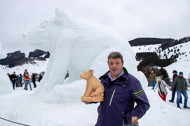 "Schweinchen" – Flavio Prinoth und Pierluigi Orler (nicht im Bild) aus St. Christina und Predazzo, Südtirol, Italien.