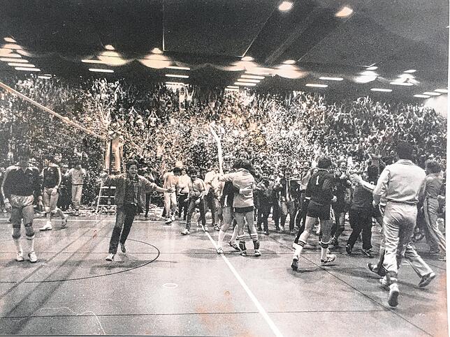 1984: Es ist geschafft: Nach einem grandiosen, 209 Minuten langen Spiel gegen den VfL Sindelfingen gelingt der VSG Bodensee 1984 in der ...