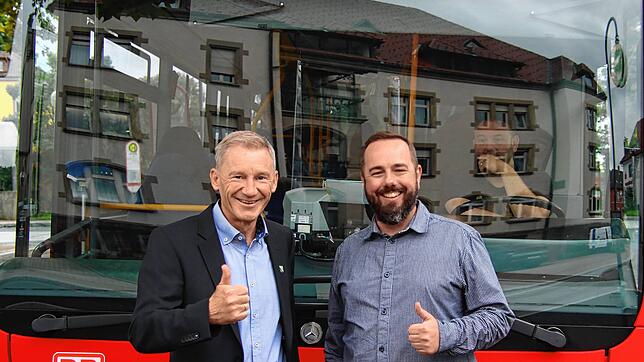 Lothar Probst (links) und Sebastian Nieselt vom Waldshuter Tarifverbund freuen sich auf die europäische Mobilitätswoche und besonders ...