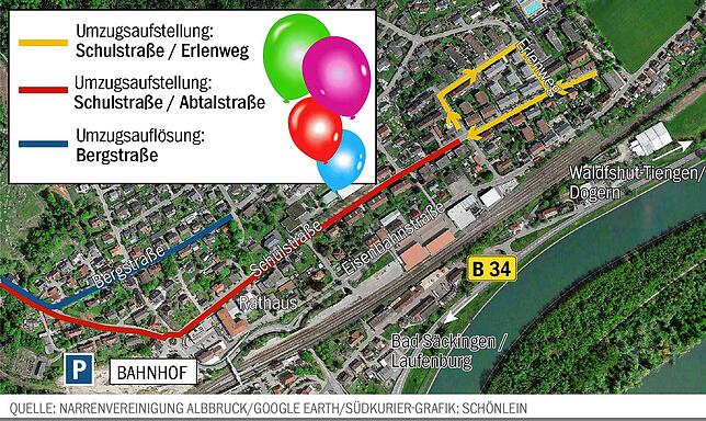 Bild 2: Narrentreffen! 70 Fasnachtsgruppen und 16 Guggenmusiken feiern in Albbruck