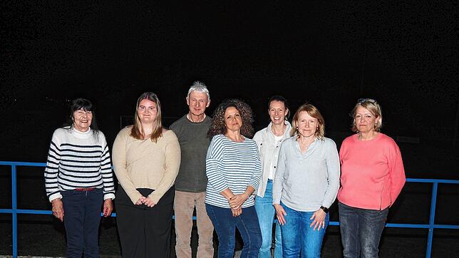 Geehrte und Gewählte des TV Altenburg (von links): Gabriele Funk, Chiara Moog, Jürgen Walter, Dunja Kähler, Lara Unzicker, Heike Raif ...