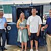 Für mehr Sicherheit: Oberbürgermeister Martin Gruner, Lene Böttinger, Jan Siebold (beide Bußgeldstelle der Stadt) und Ordnungsamtsleiter ...