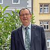 Die Pfarrer Thomas Mitzkus (links) und Marcus Maria Gut beim Gespräch im Pfarrhaus St. Gebhard in Petershausen.