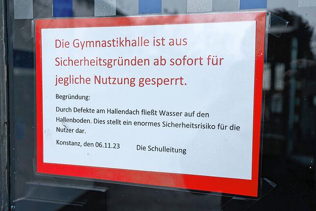 Die Berchenhalle in Konstanz ist ab sofort dür die Nutzung gesperrt Bild: Oliver Hanser