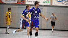 Der Steißlinger Maximilian Maier feiert einen Torerfolg (hier im Spiel gegen die HSG Konstanz II). Die Hegauer bauten ihren Vorsprung an ...