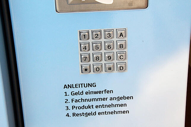 Über Nummern kann man die gewünschten Produkte auswählen.