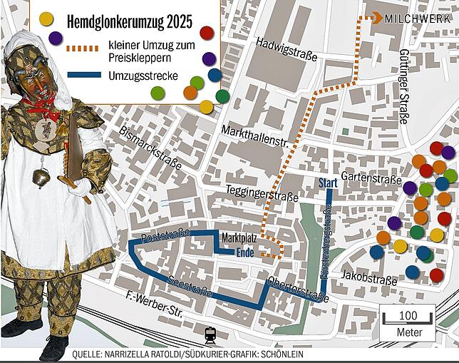 Bild 1: Hemdglonkerumzug 2025: Fasnacht findet unter verschärften Sicherheitsmaßnahmen statt