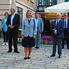 Georg Link (Vorsitzender Förderverein Hospiz Johannes), Susanne Heckel (ab 1. Juli neue Präsidentin Rotary-Club Sigmaringen), Dirk ...