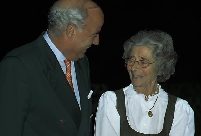 Fürstin Paula. hier mit Gundolf Fleischer, ihrem Neffen und dem früheren Landtagsabgeordneten der CDU in BW