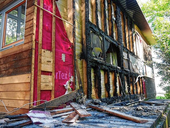 So sah der Jugendtreff direkt nach dem Feuer aus.