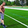SVG-Vorsitzender Daniel Stritt freut sich: Es wird grün auf dem Sportplatz.