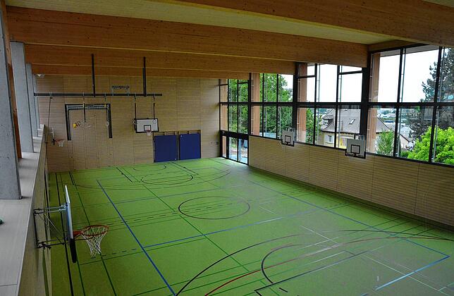 Wird bereits genutzt: die neue Einfeldsporthalle.