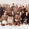 Der Musikverein Wallbach beim Eisfest auf dem zugefrorenen Rhein vor 60 Jahren (vorne von links): Paul Frommherz, Peter Kantim, Klaus ...