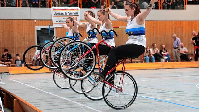 Der 4er des RMSV Aach mit (von links) Janina Setzer, Julia Matt, Hannah Elsässer und Natalie Grote ist bei der EM in Schaffhausen in der ...