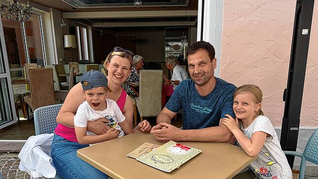 Johannes, Christine, Christian und Eva Lohmiller (von links) aus Dillingen an der Donau – das ist in Bayern – machen zum ersten Mal ...