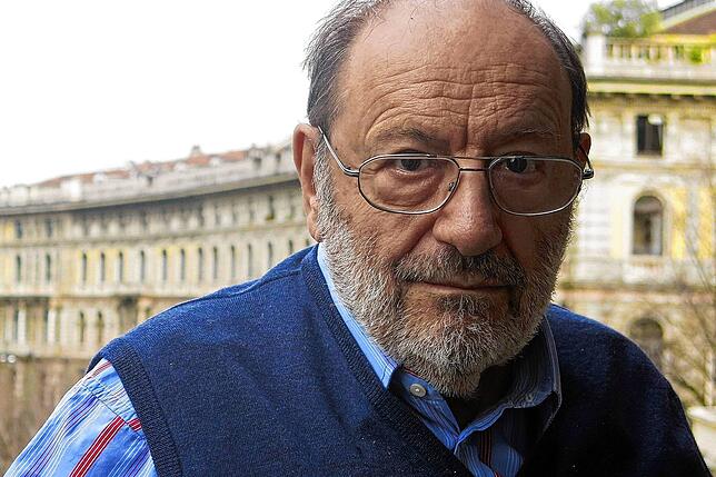 Umberto Eco, italienischer Autor und Philosoph, aufgenommen bei einem Interview mit der spanischen Presseagentur EFE im April 2015.