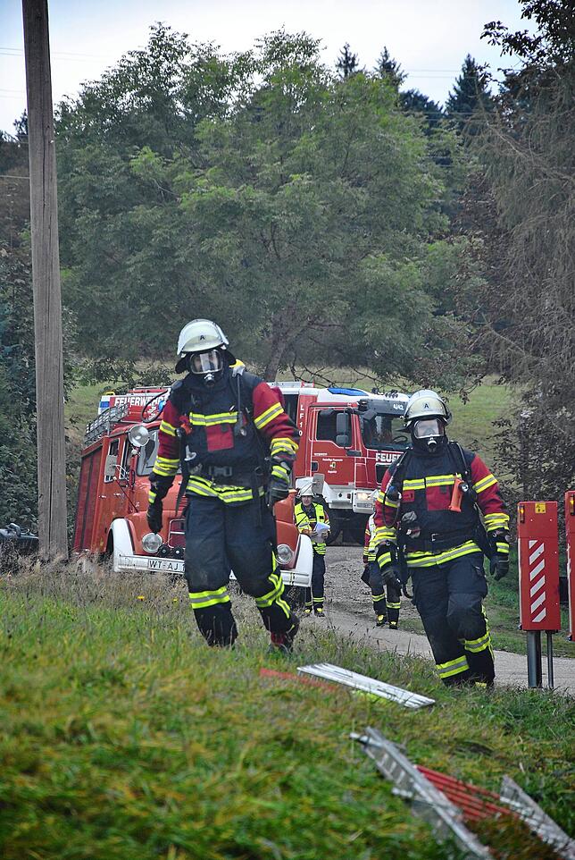 Bild 4: Gelungene und herausfordernde Probe der Feuerwehr Herrischried