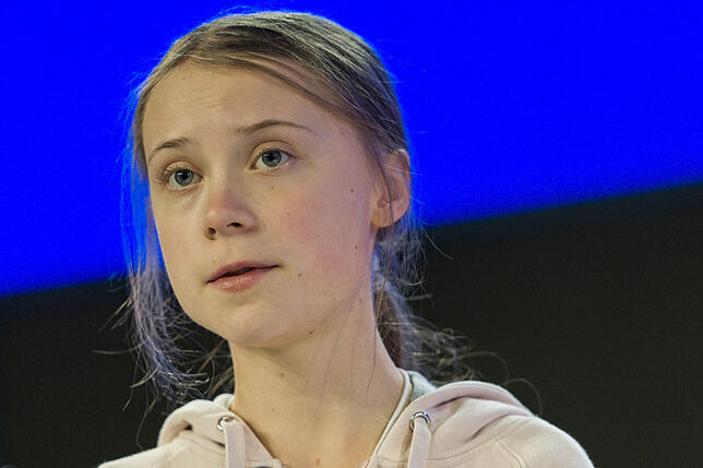 Greta Thunberg, Umweltaktivistin und Schülerin aus Schweden, spricht beim Weltwirtschaftsforum.