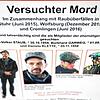 Ein Fahndungsplakat am Amtsgericht Verden. Die frühere RAF-Terroristin Daniela Klette ist gefasst worden, nach den Mittätern ...