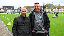Stefan Hangarter (Sportvorstand JFV Singen) und Robert Zubcic (stellvertretender Jugendvorstand) haben viel vor mit dem ...
